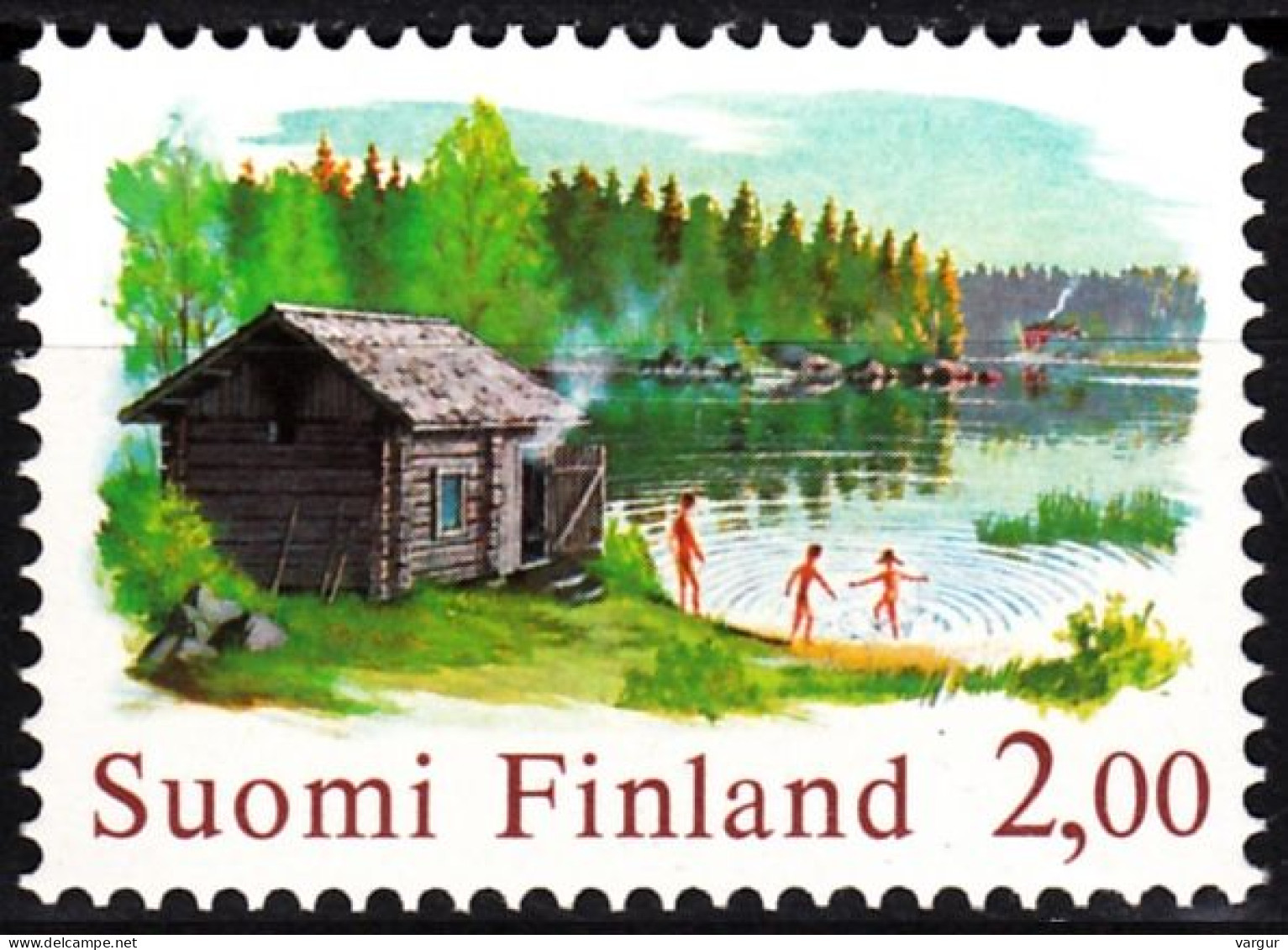 FINLAND 1977 Definitive: Sauna. Single. Phosphor Paper, MNH - Autres & Non Classés