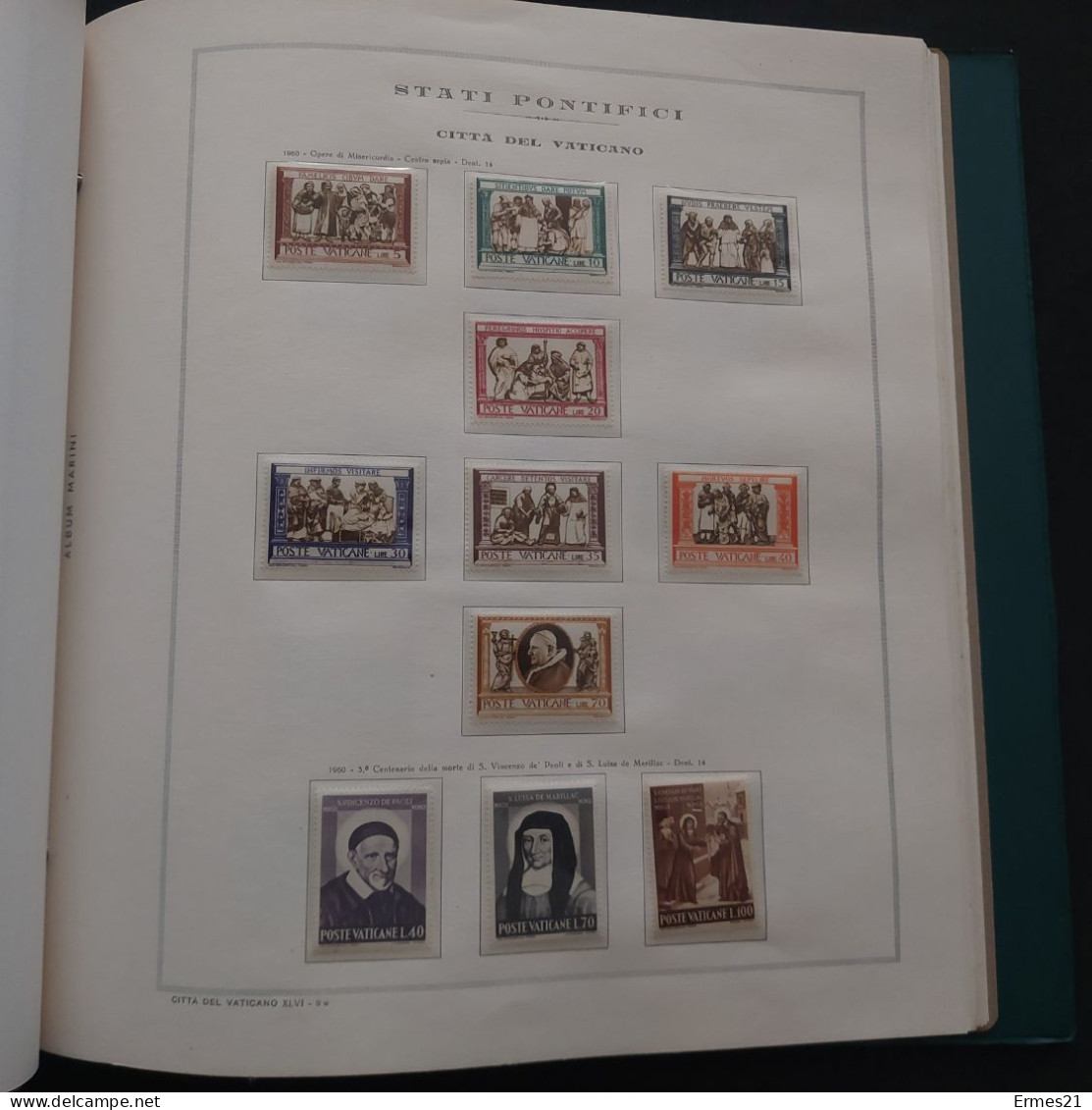 Poste Vaticane 1958-1969. Album Marini completo. Condizioni ottime.