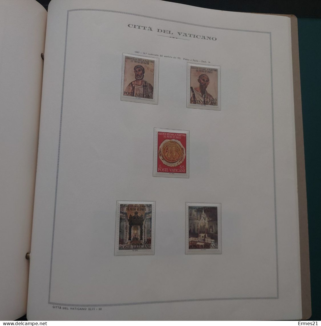 Poste Vaticane 1958-1969. Album Marini completo. Condizioni ottime.