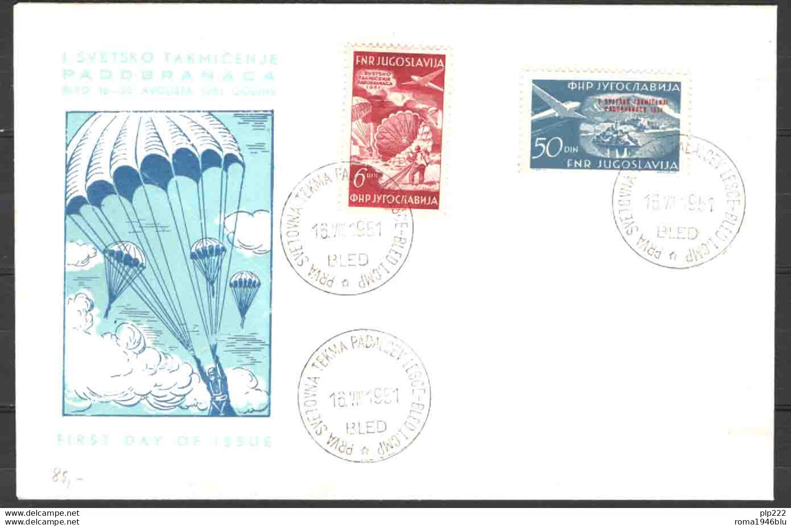 Jugoslavia 1951 FDC Unif.A45/46 VF/F - FDC