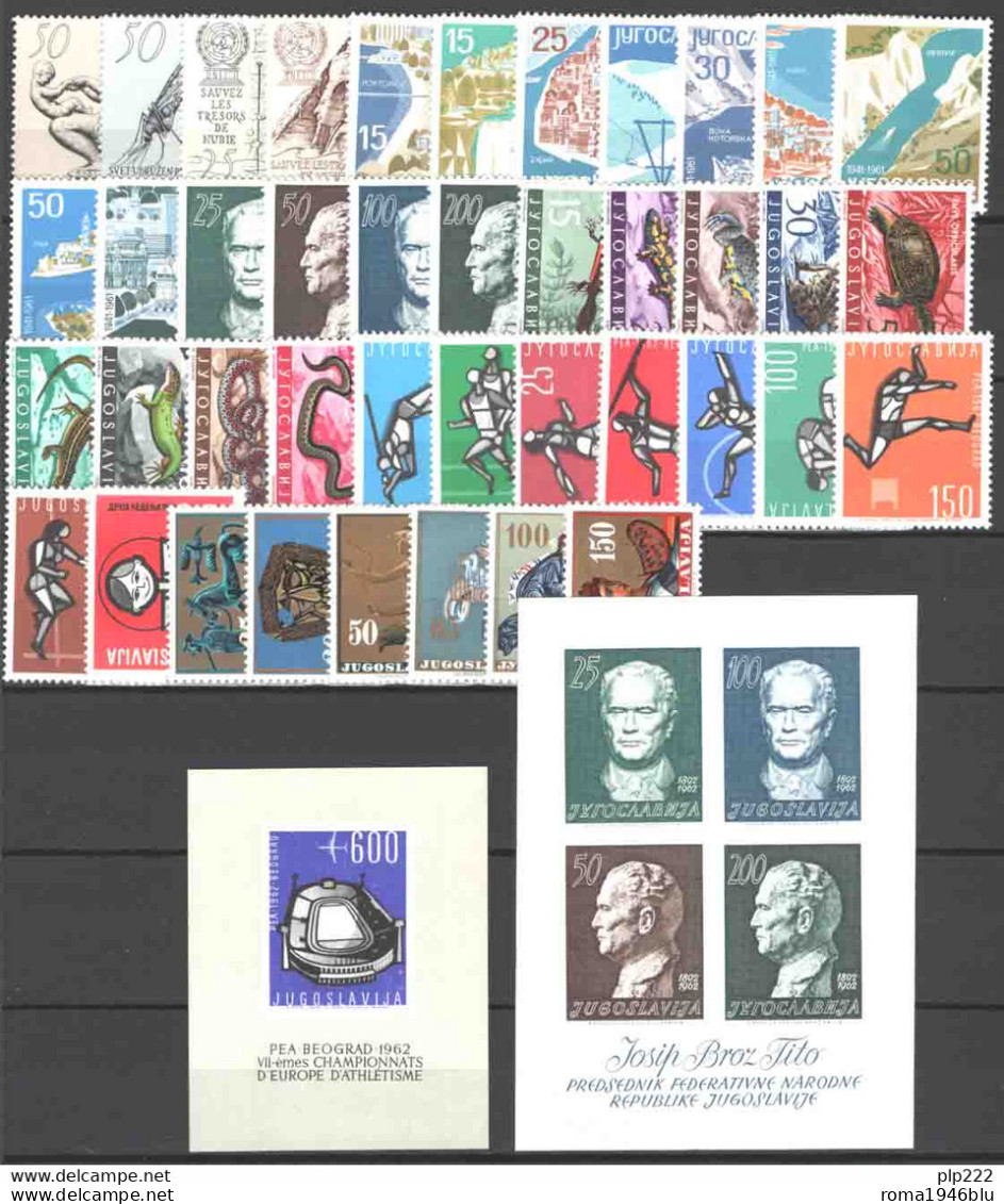 Jugoslavia 1962 Annata Completa / Complete Year Set **/MNH VF/F - Années Complètes