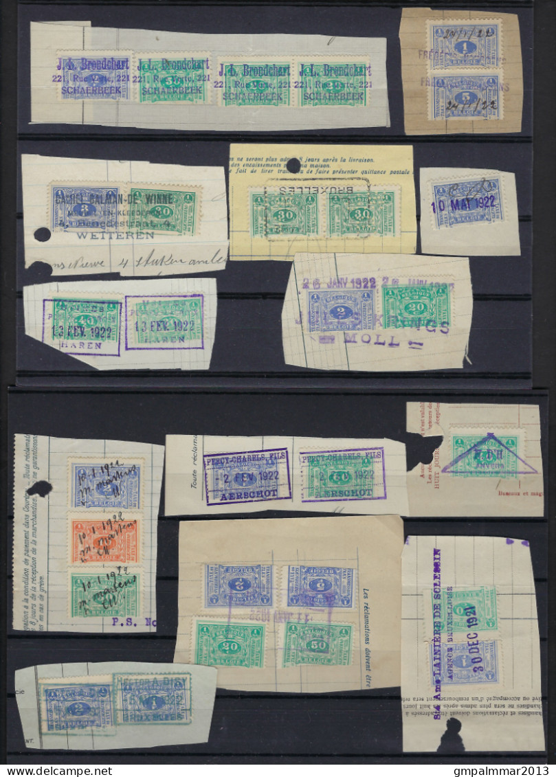 TAXE DE TRANSMISSION Met Fiscale Zegels Waarbij Sommigen Met Firmaperforatie PERFIN / PERFO ; Zie 3 Scans ! LOT 251 - Timbres