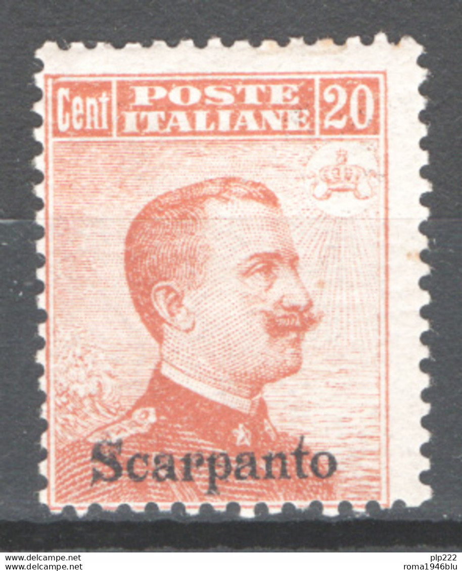 Egeo Scarpanto 1917 Sass.9 **/MNH VF/F - Egée (Scarpanto)