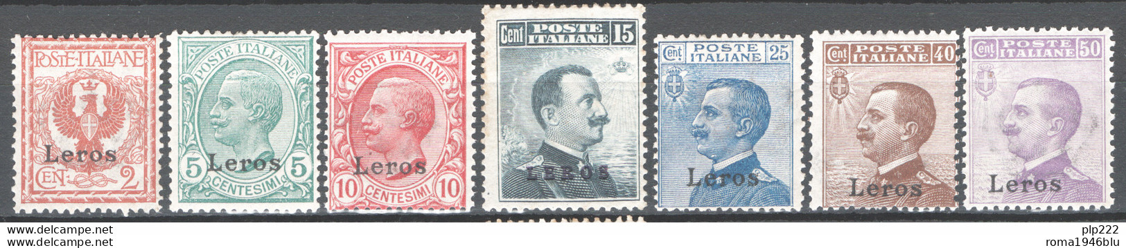 Egeo Lero 1912 Sass.1/7 **/MNH VF/F - Ägäis (Lero)