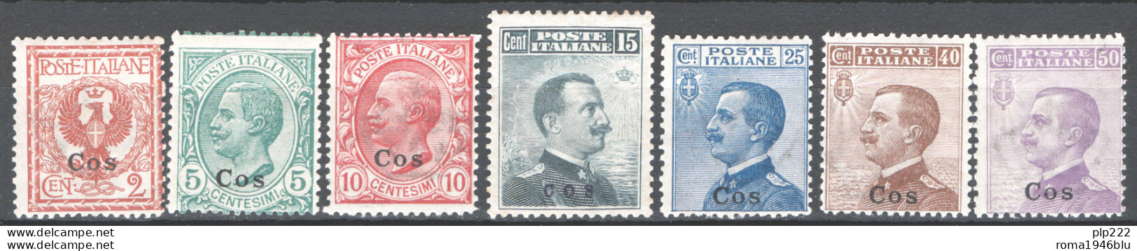 Egeo Coo 1912 Sass.1/7 **/MNH VF/F - Egée (Coo)