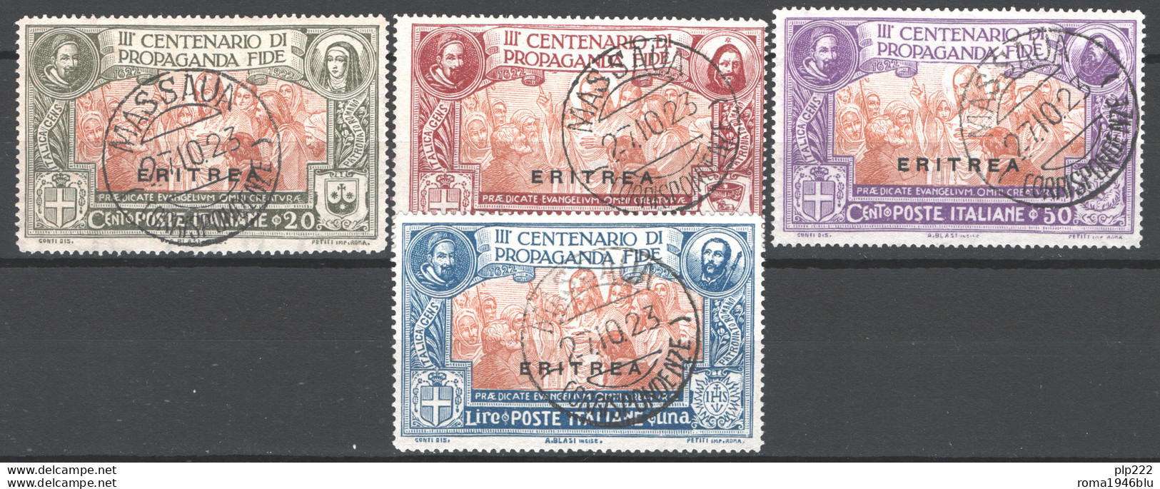 Eritrea 1923 Sass.61/64 O/Used VF/F - Eritrea