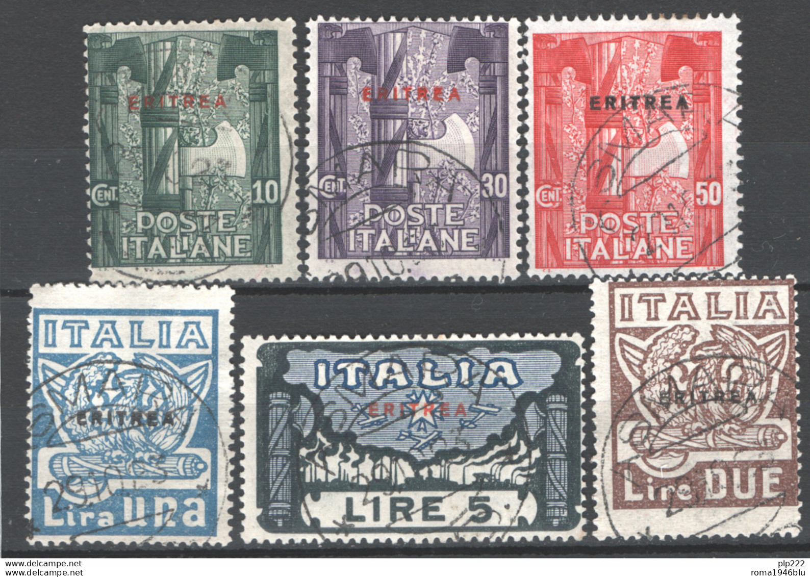 Eritrea 1923 Sass.65/70 O/Used VF/F - Erythrée