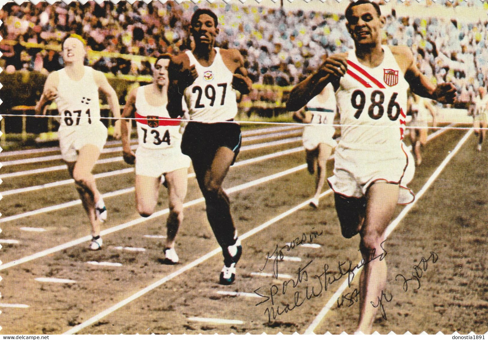 Sur Bristol (non Cp)105x155 Melvin WHITEFIELD - Autographe  -  105x155 - Athlétisme