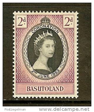 BASUTOLAND 1953 Mint Hinged Stamp(s) Coronation QE II Nr 45 Scannr M8055 - 1933-1964 Colonie Britannique