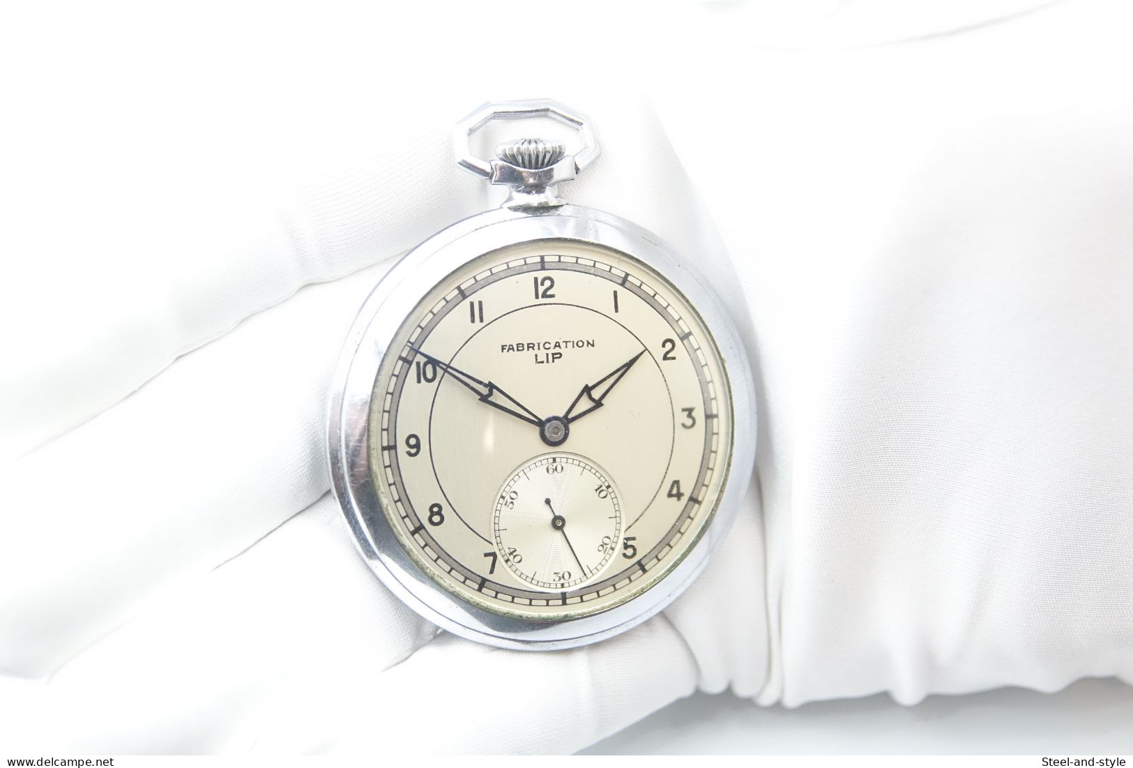 Watches : POCKET WATCH LIP Fabrication - 1930's - Art Deco - Original - Running - Watches: Bracket