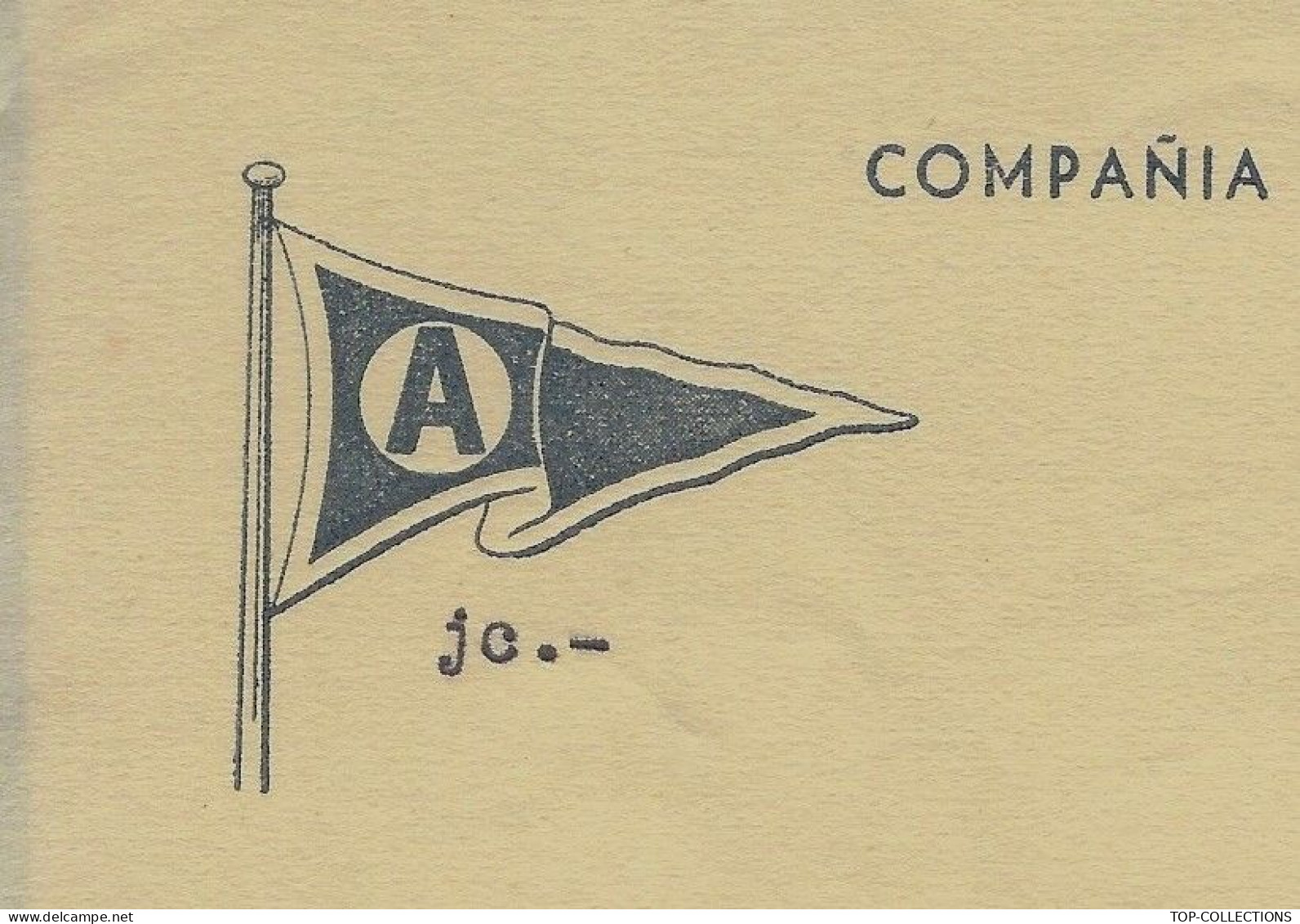 1958 NAVIGATION PAVILLON HOUSEFLAG Compania De Commercio Y Navegacion Aucona  Alicante Espagne Por Carratala Alicante - Espagne