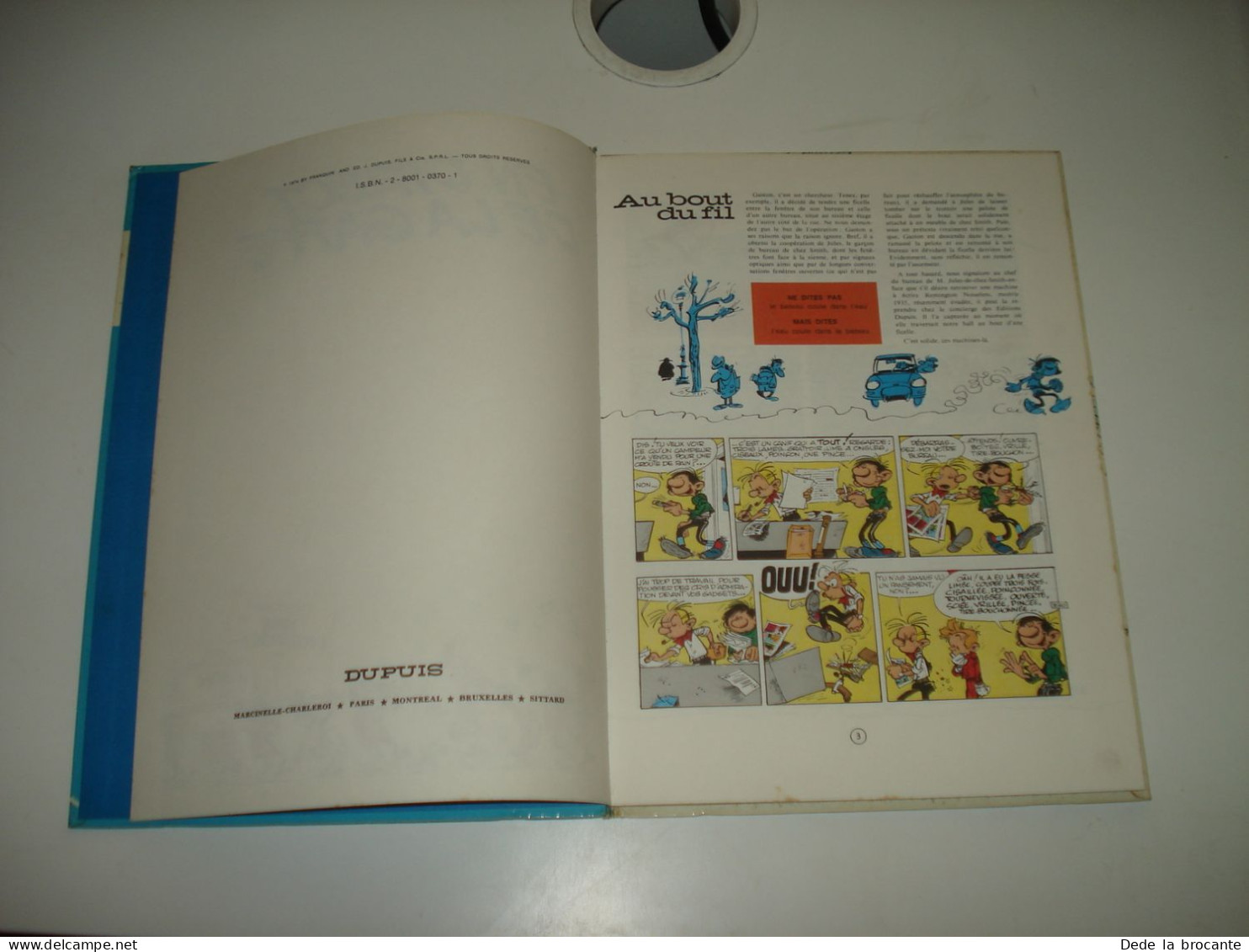 C48 ( 1 ) / Gaston R4 " En direct de la gaffe  " - Franquin - EO de 1974 -