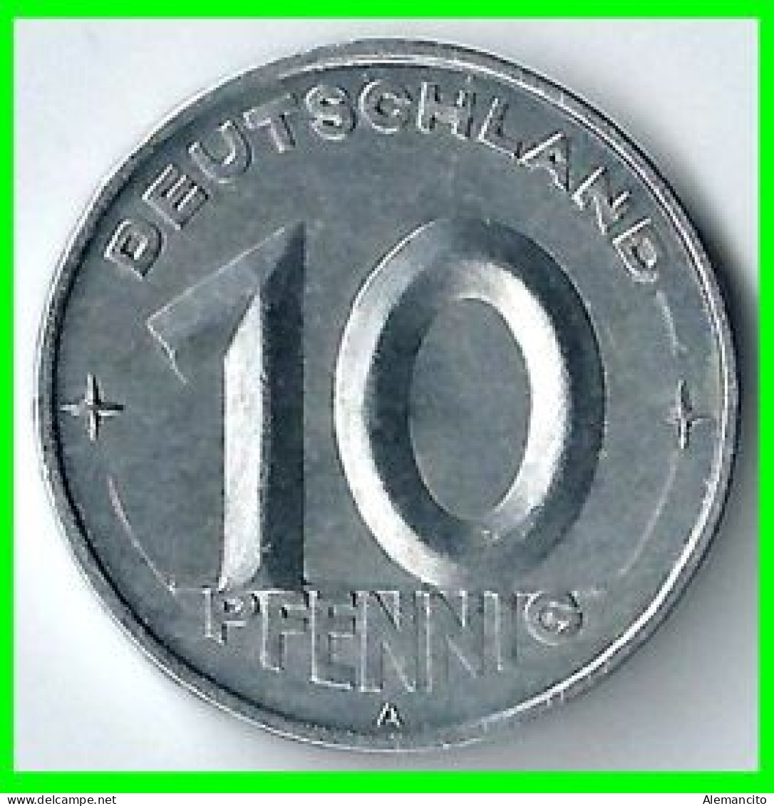 REPUBLICA DEMOCRATICA DE ALEMANIA ( DDR )  MONEDA DE 10 PFENNING AÑO - 1952 - CECA - A - MONEDA DE ALUMINIO CIRCULADA - 10 Pfennig