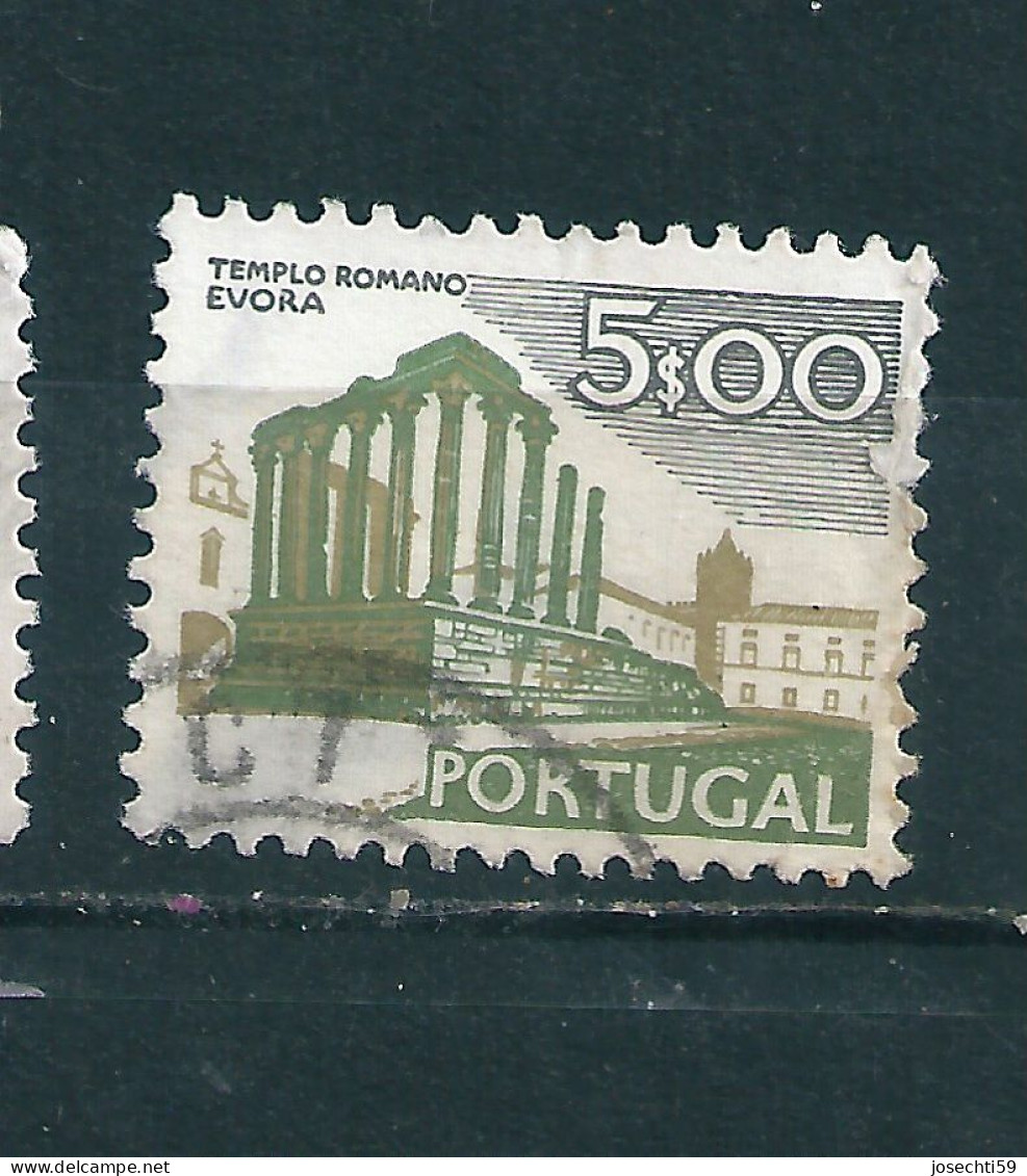 N° 1225 Temple Romain  1  Timbre Portugal Oblitéré 1976 - Oblitérés