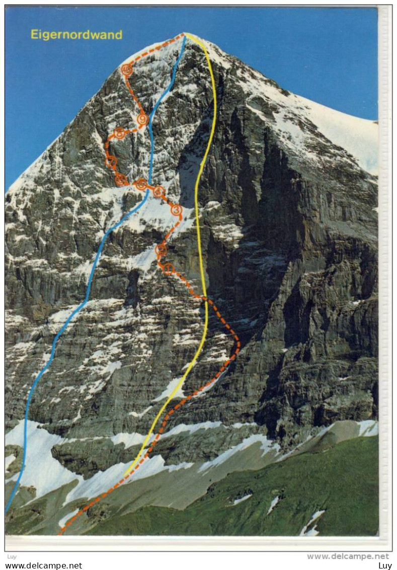 EIGER - NORDWAND - Kletter Route, Gel. 1983 ,  Nice Stamp, Alpinismus, Bergsteigen - Gsteig Bei Gstaad