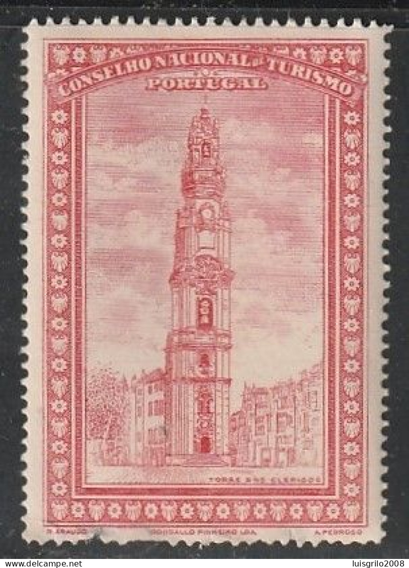 Vignette/ Vinheta, Portugal - 1930, Conselho Nacional De Turismo. Torre Dos Clérigos, Porto -||- MNH, Sans Gomme - Lokale Uitgaven