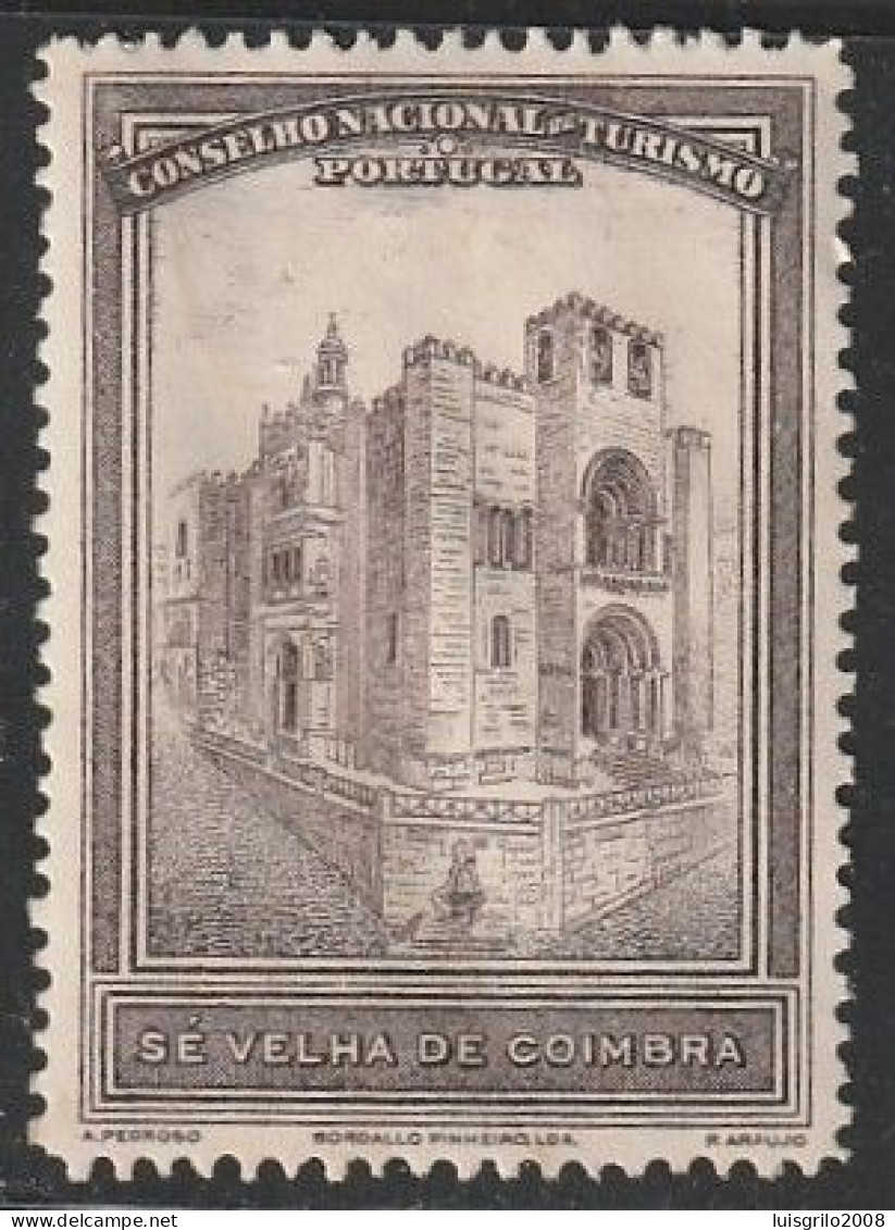 Vignette/ Vinheta, Portugal - 1930, Conselho Nacional De Turismo. Sé Velha De Coimbra -||- MNH, Sans Gomme - Local Post Stamps