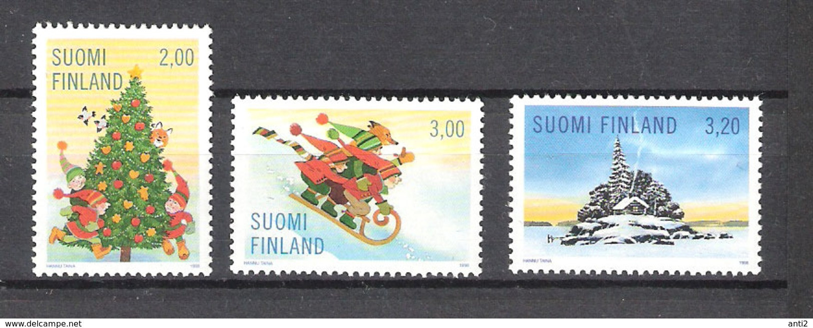 Finland 1998  Christmas   Mi  1457-1459 MNH(**) - Covers & Documents