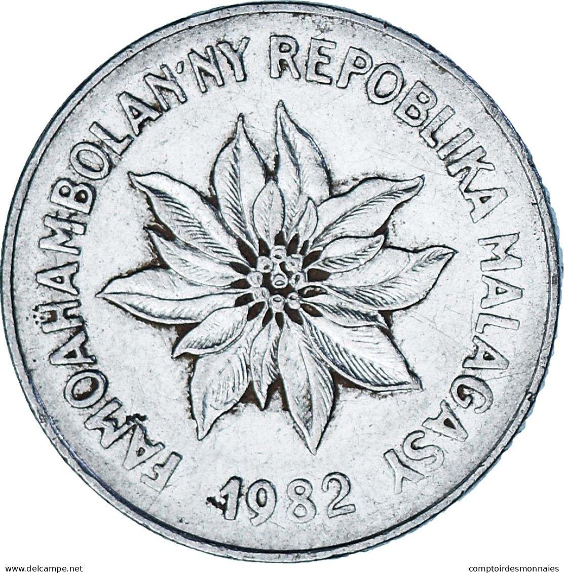 Madagascar, 5 Francs, Ariary, 1982 - Madagascar