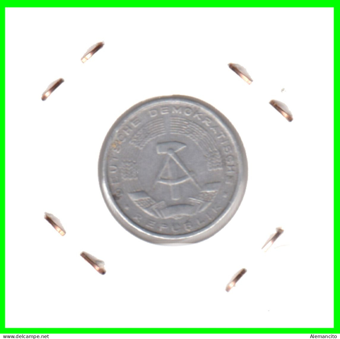 REPUBLICA DEMOCRATICA DE ALEMANIA ( DDR )  MONEDA DE 10 PFENNING AÑO - 1963 - CECA - A - MONEDA DE ALUMINIO CIRCULADA - 10 Pfennig