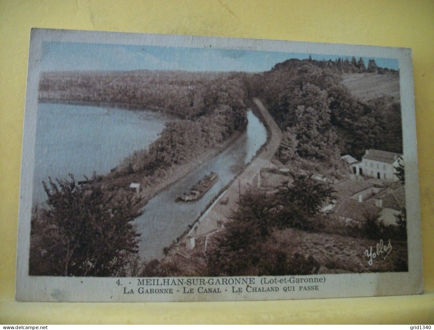 47 5893 CPA 1950 - 47 MEILHAN SUR GARONNE - LA GARONNE - LE CANAL - LE CHALAND QUI PASSE. - Meilhan Sur Garonne