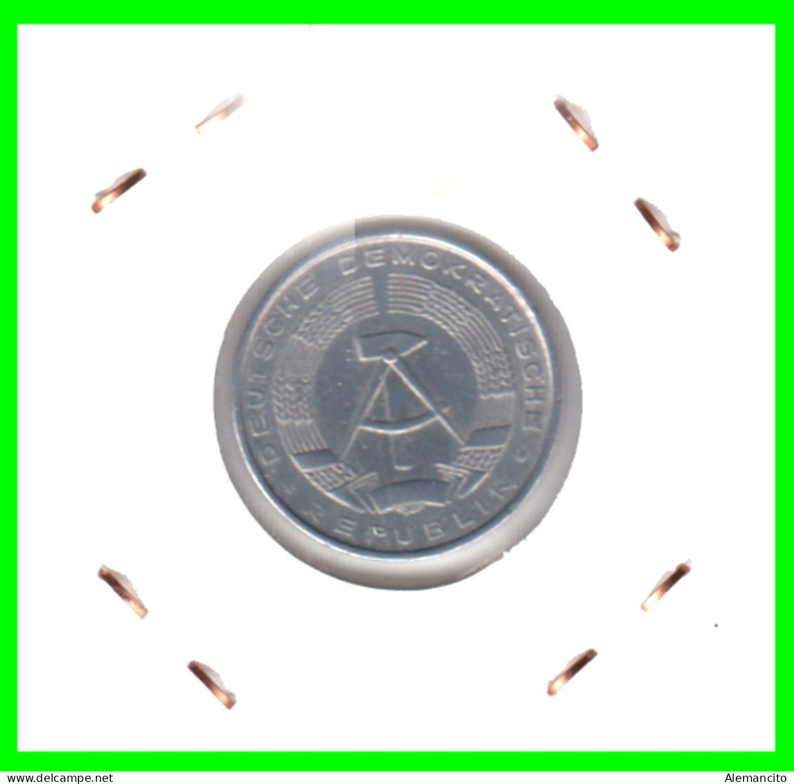 REPUBLICA DEMOCRATICA DE ALEMANIA ( DDR )  MONEDA DE 10 PFENNING AÑO - 1963 - CECA - A - MONEDA DE ALUMINIO CIRCULADA - 10 Pfennig