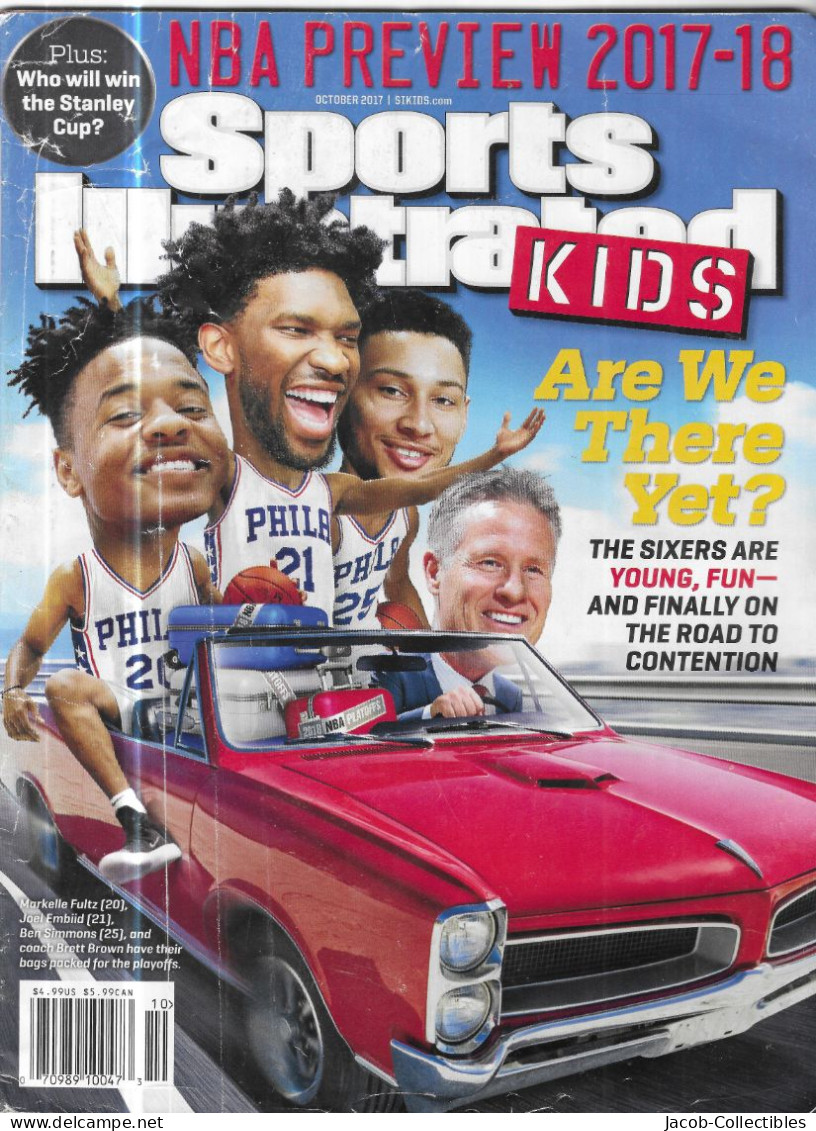 Sports Illustrated Kids Magazine - October 2017 | NBA Embiid Sixers 76ers - 1950-Now