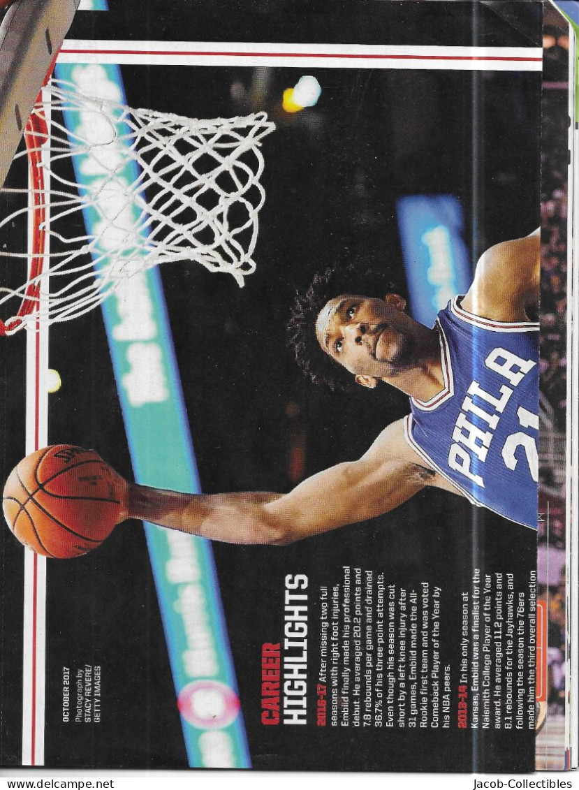 Sports Illustrated Kids Magazine - October 2017 | NBA Embiid Sixers 76ers - 1950-Now