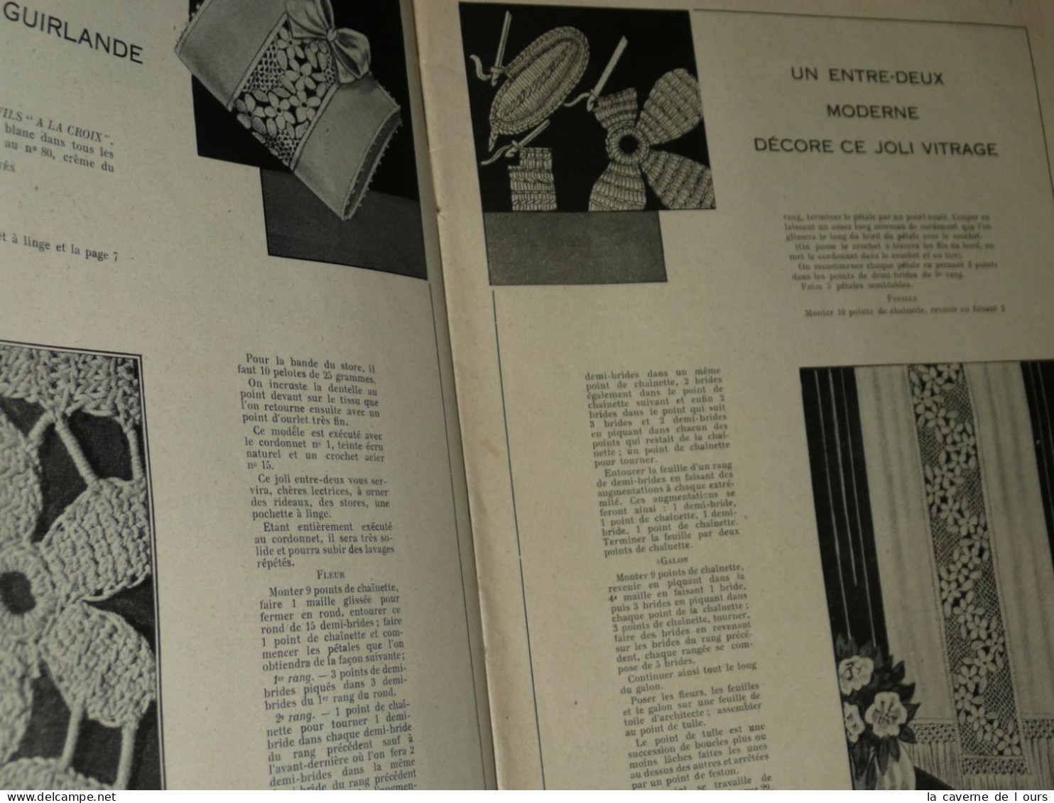 Revue Ancienne, La Dentelle Au Crochet N°64 De 1934, Linge De Maison Ameublement Parures - Littérature