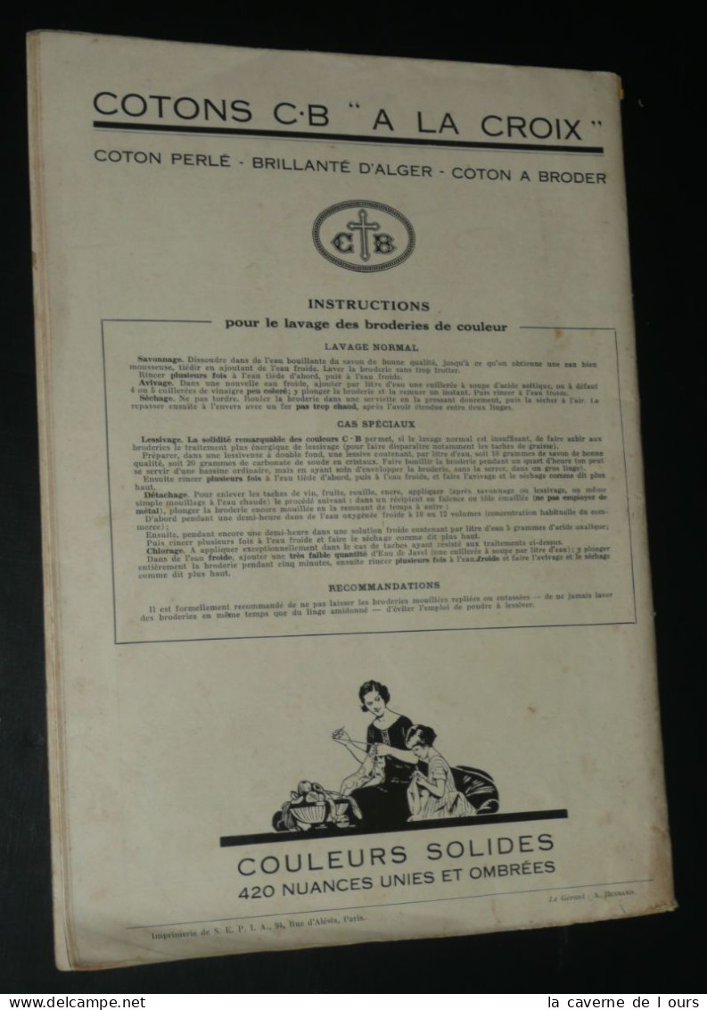 Revue Ancienne, La Dentelle Au Crochet N°64 De 1934, Linge De Maison Ameublement Parures - Littérature