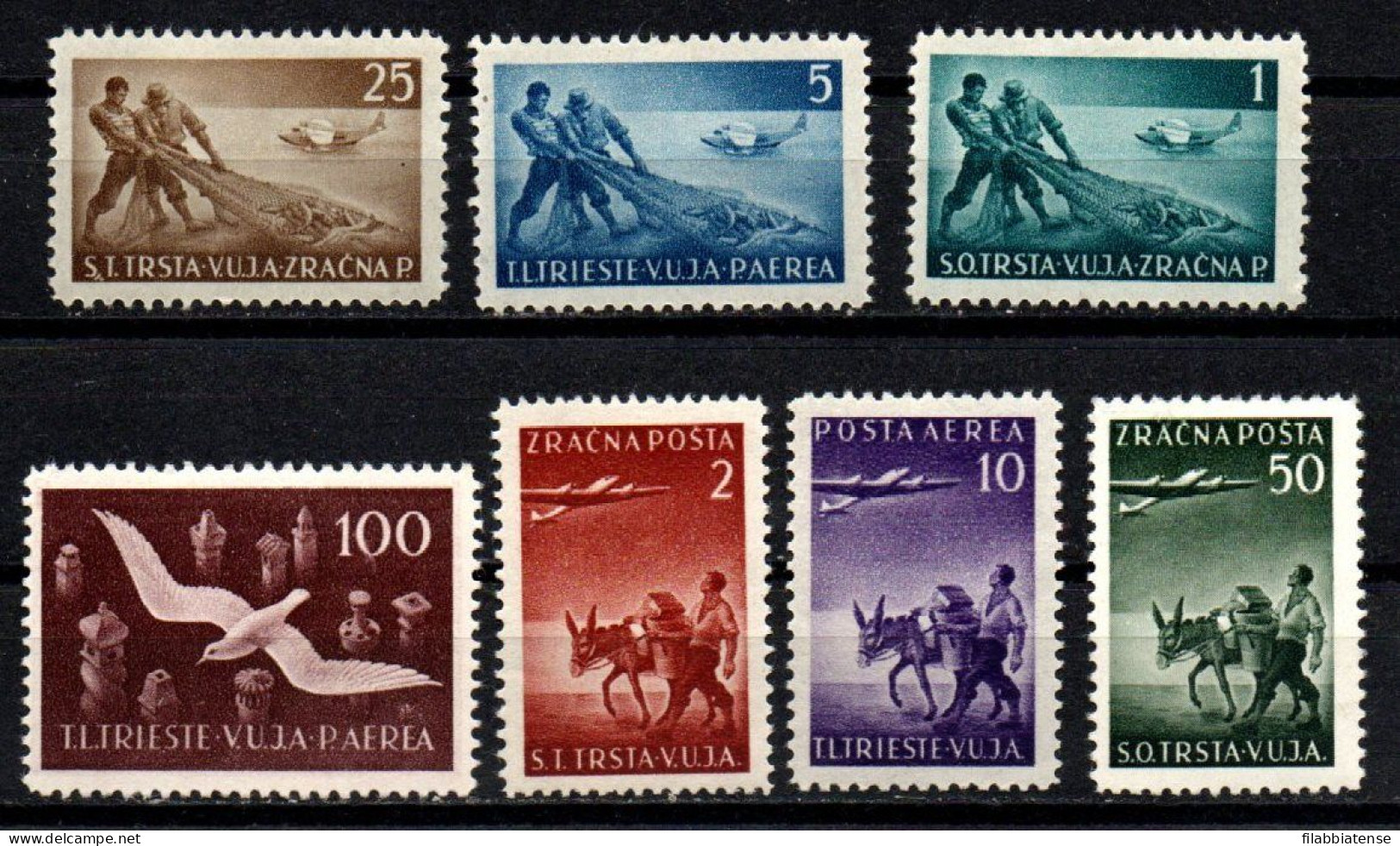 1949 - Italia - Trieste B PA 3/PA 9 Pittorica     ------- - Mint/hinged