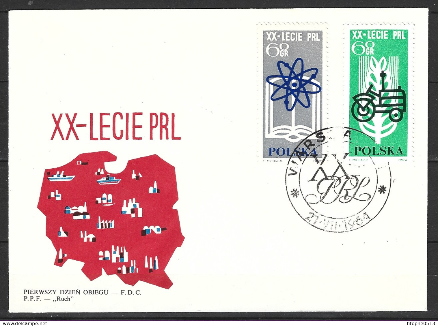 POLOGNE. N°1369 De 1964 Sur Enveloppe 1er Jour. Energie Atomique. - Atoom