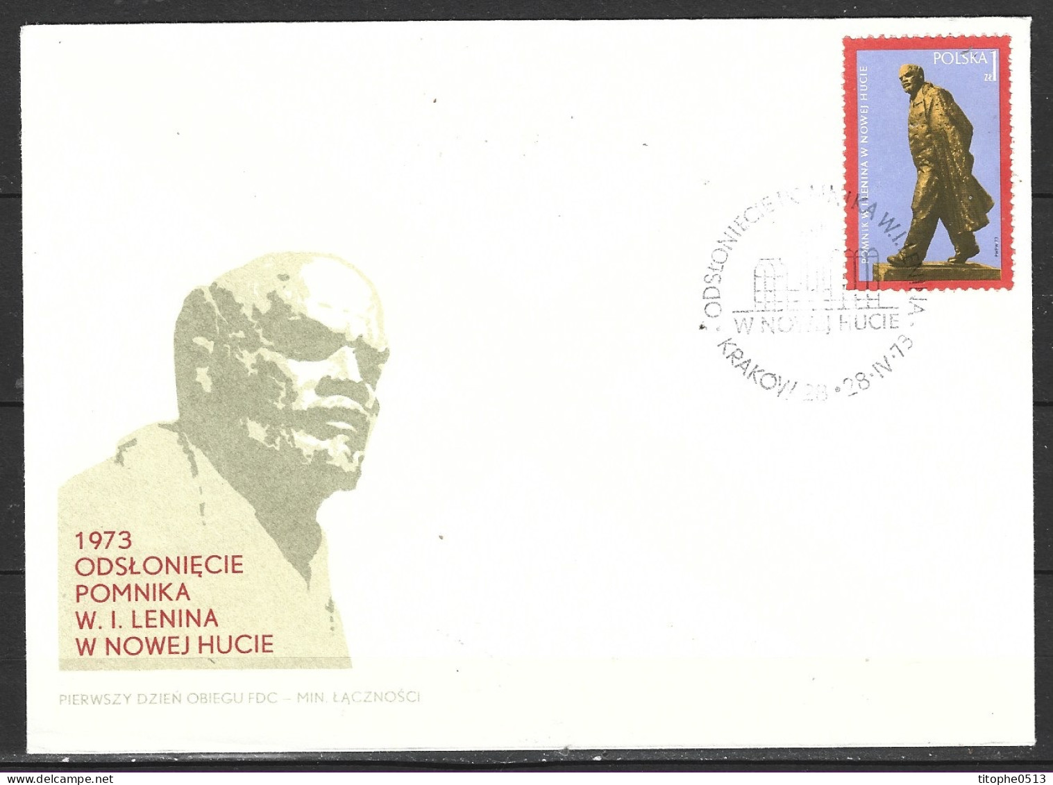 POLOGNE. N°2089 De 1973 Sur Enveloppe 1er Jour. Lénine. - Lenin