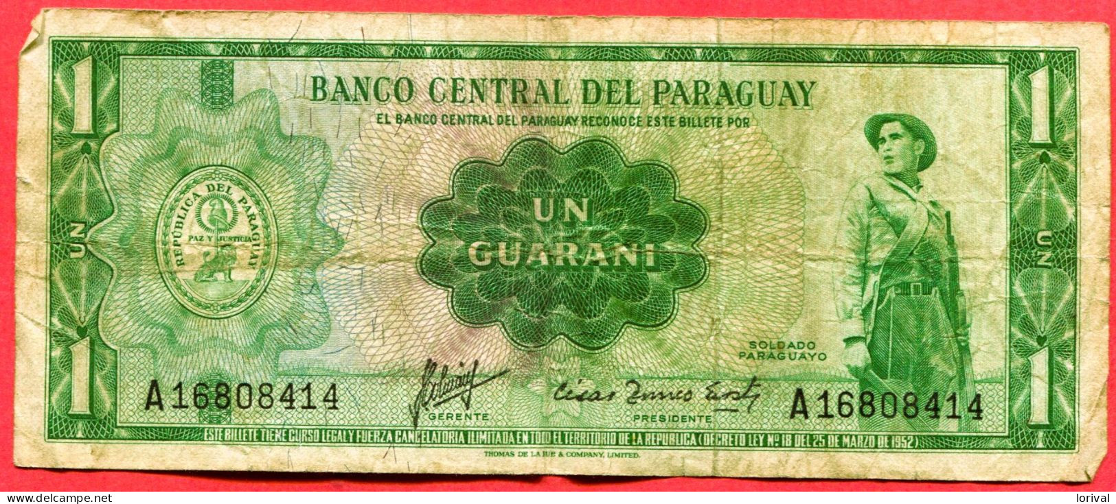 1 Guarani B 2 Euros - Paraguay