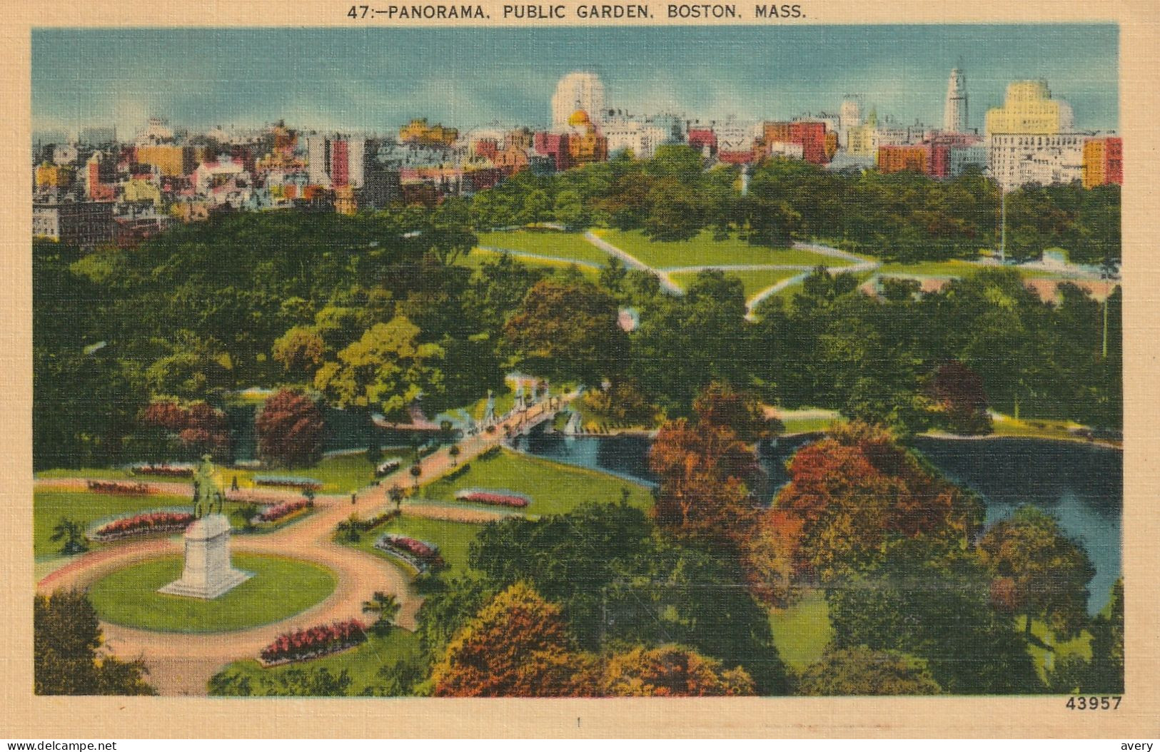 Panorama, Public Garden, Boston, Massachusetts - Boston