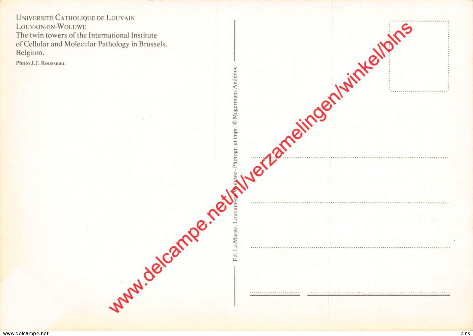 U.C.L. - International Institute Of Cellular And Molecular Pathology - Ottignies-Louvain-la-Neuve - Ottignies-Louvain-la-Neuve