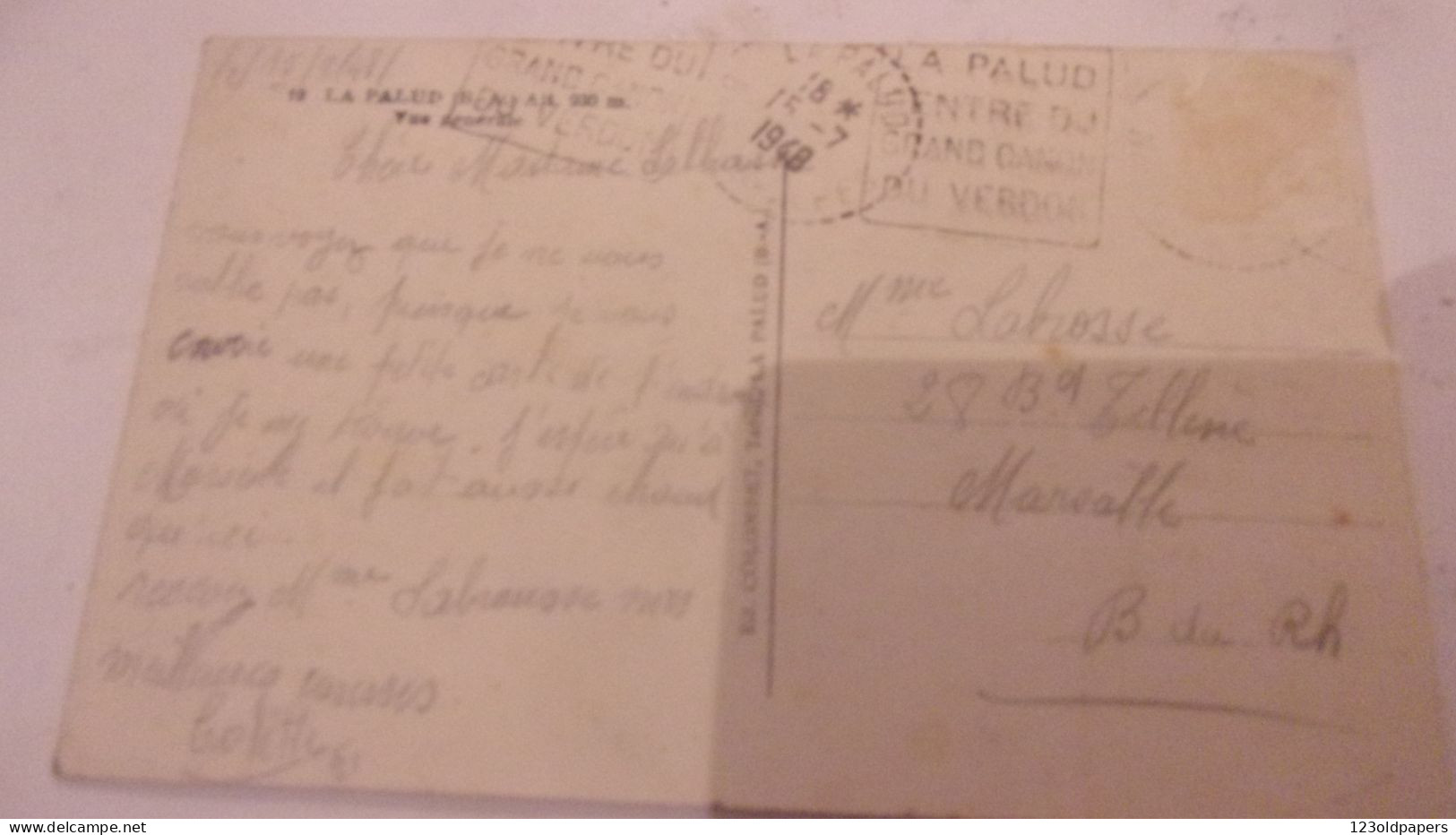 04 - LA PALUD - ALPES DE HAUTE PROVENCE - 1948 VUE GENERALE  COLOMBET EDIT - Other & Unclassified