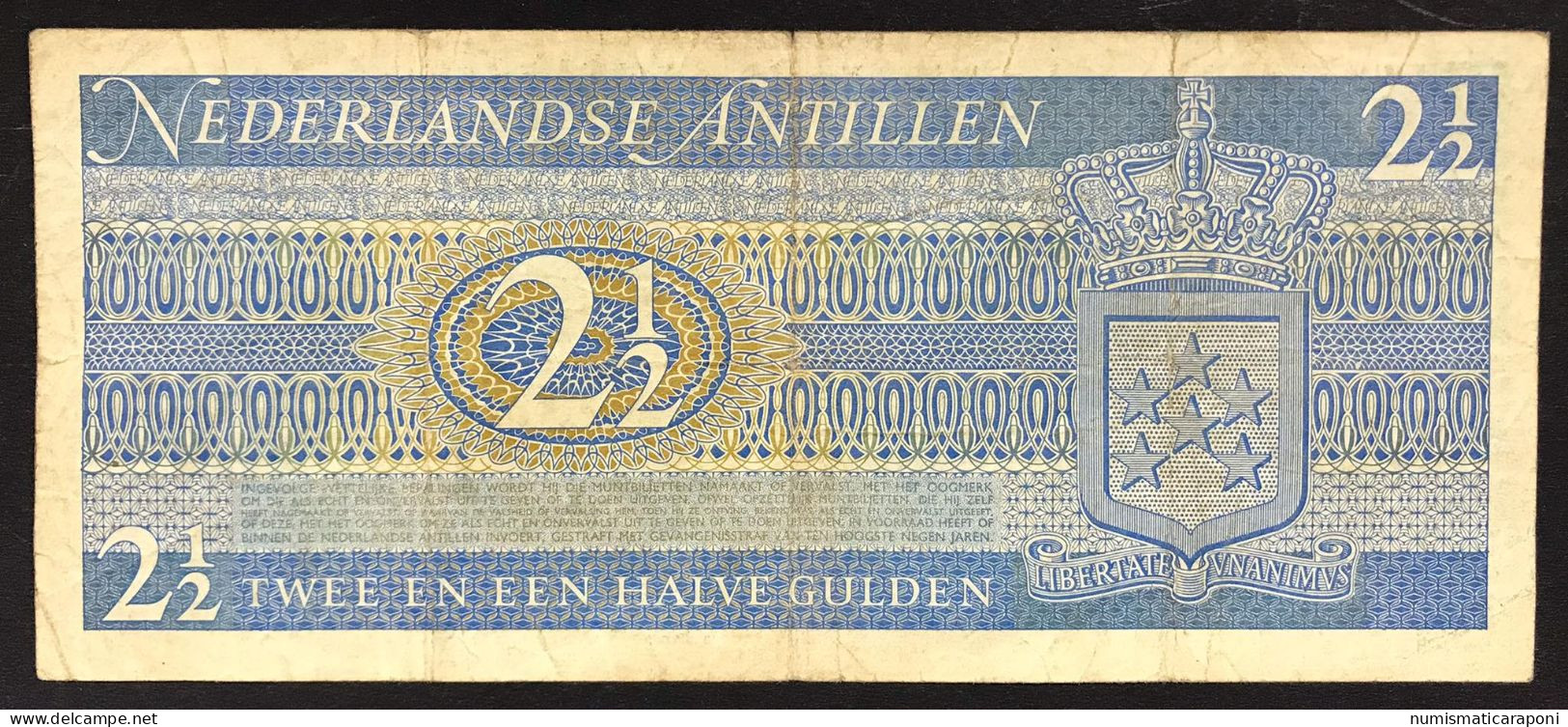 Nederlandse Antillen 2,5 Gulden Néerlandaises  Antillen 1970 2 1/2 Gulden Pick#21 Lotto 1946 - Niederländische Antillen (...-1986)