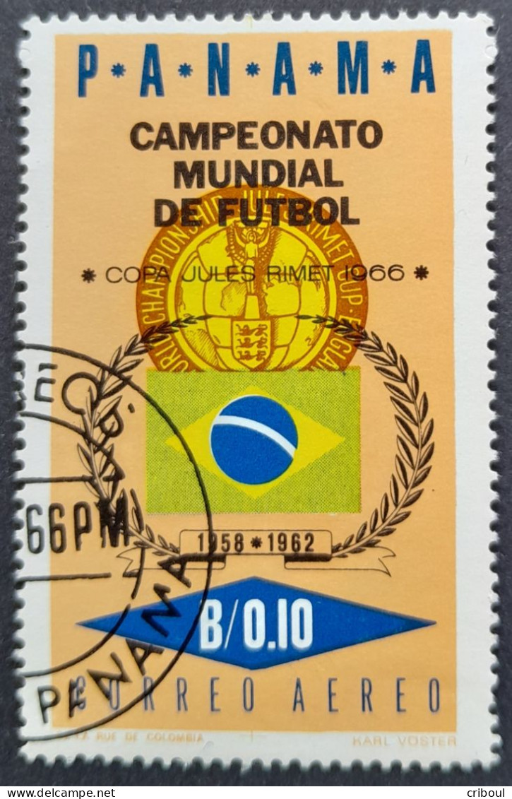 Panama 1967 Sport Football Coupe Du Monde World Soccer Cup 1966 Yvert PA393 O Used - 1966 – Angleterre