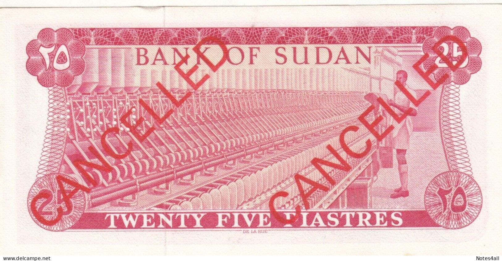 SUDAN 25 PT. PIASTRES 1972 P-13a SPECIMEN UNC - Sudan