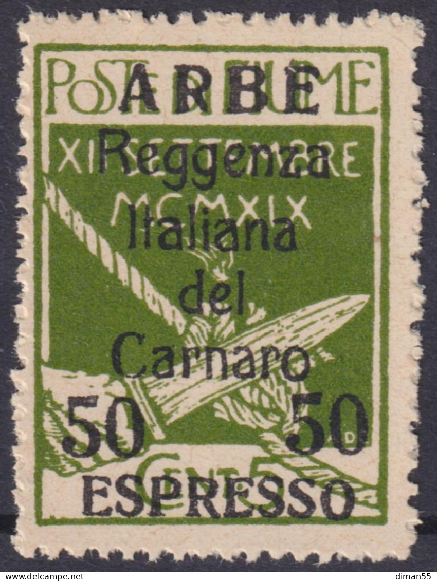 ITALIA - ARBE - Sassone Exp. N.2 - Cat. 1500 Euro - MNH**  FIRMATO DIENA - Arbe & Veglia