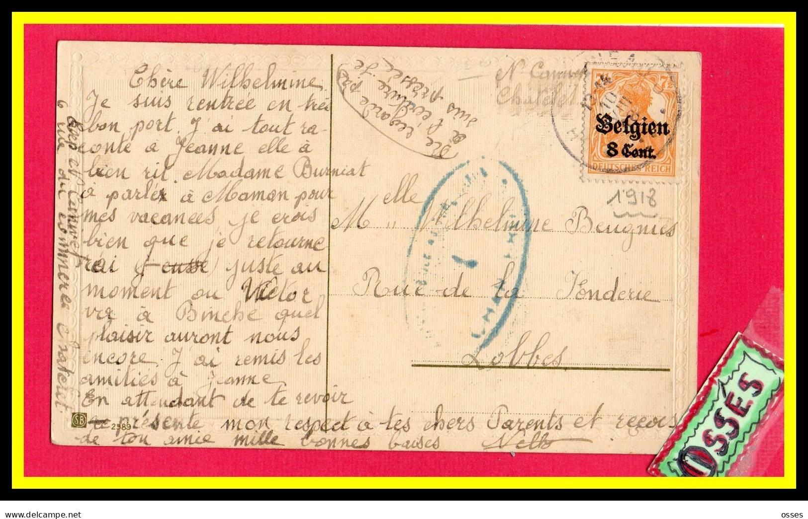 C.P.A.- AMITIE Carte Envoyé De Chatelet, Belgique (recto Verso) - Châtelet