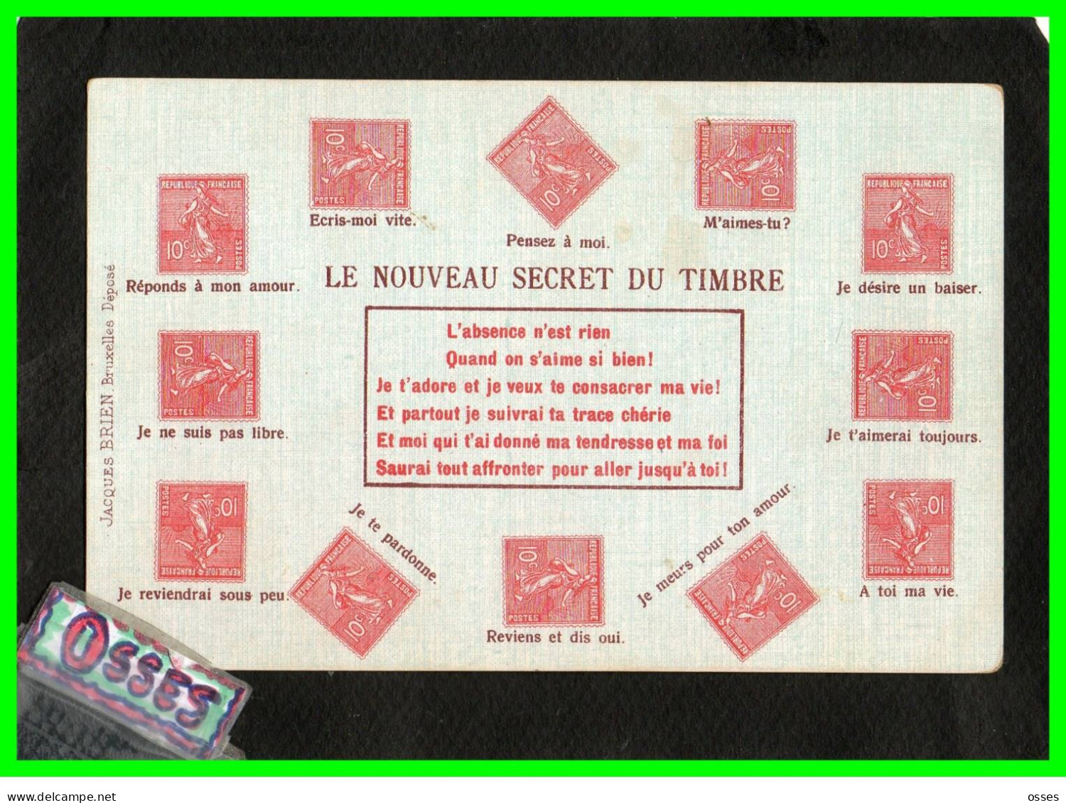 DEUX C.P.A.Le Nouveau Secret Du Timbre  (rectos Versos) - Timbres (représentations)