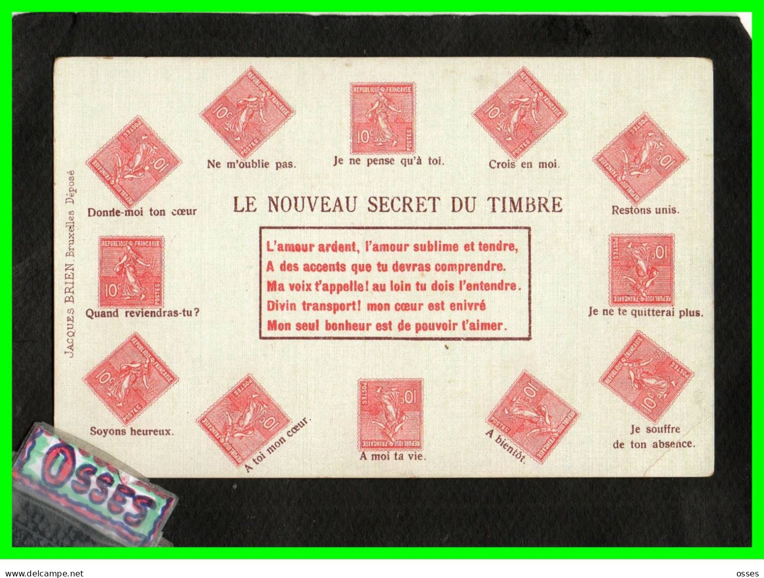 DEUX C.P.A.Le Nouveau Secret Du Timbre  (rectos Versos) - Timbres (représentations)