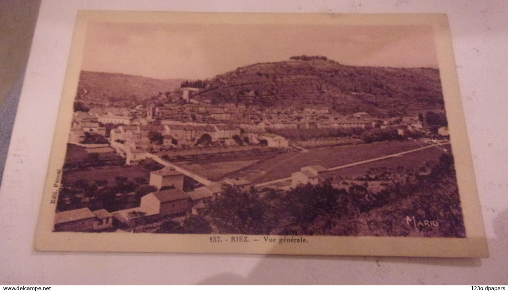 04  ALPES DE HAUTE PROVENCE   RIEZ  VUE GENERALE 1939 - Otros & Sin Clasificación