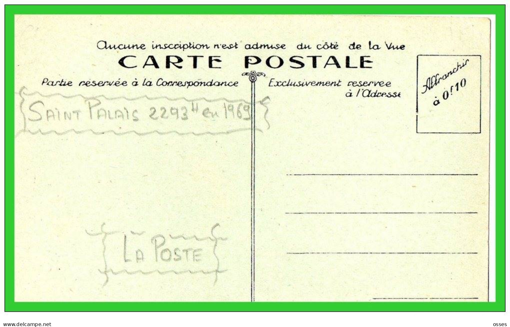  Saint-Palais - (B.P.) LA Poste (recto Verso) - Saint Palais