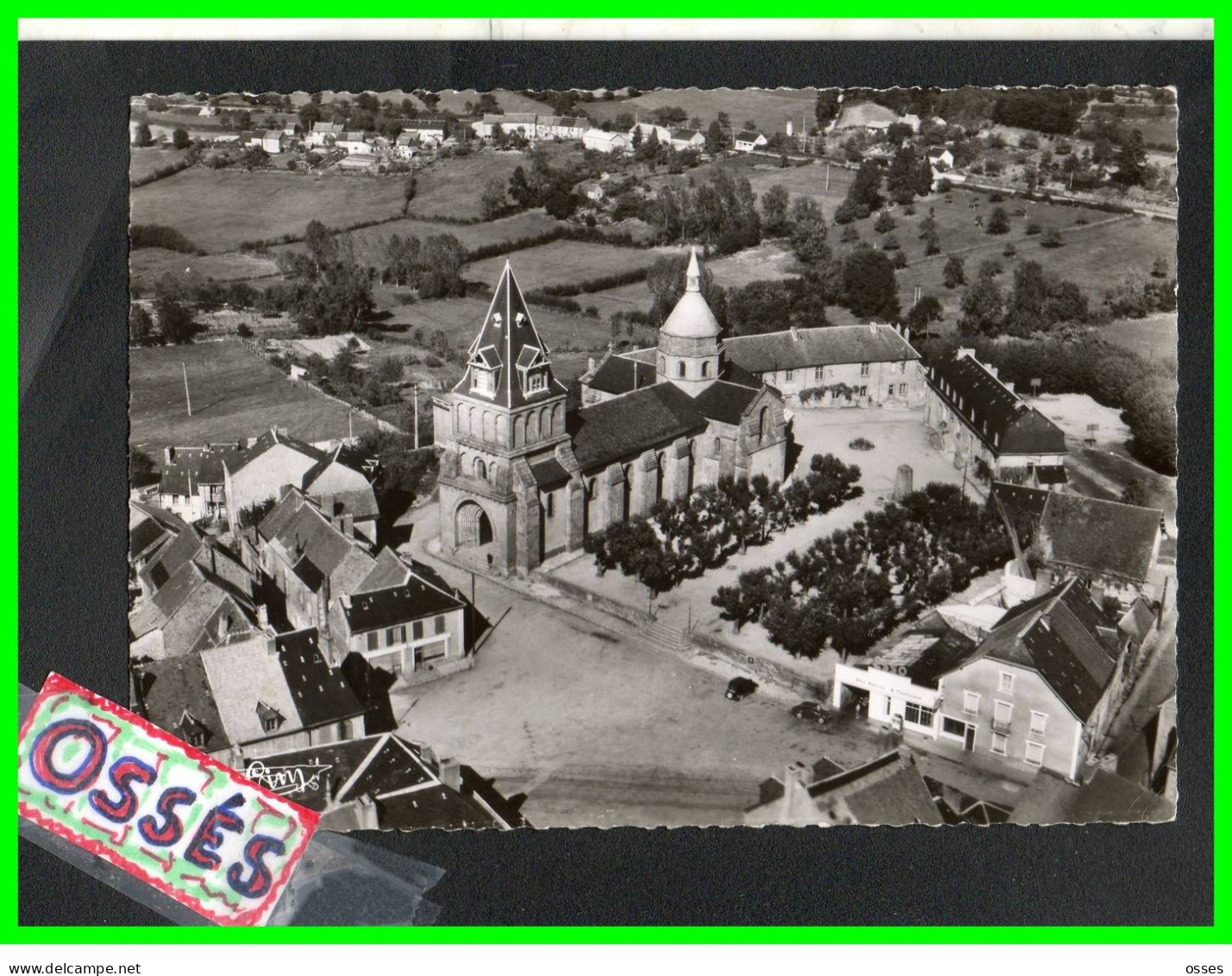 DEUX C.P.A Benevent.L'Abbaye. Ancienne Abbaye -Vue Aérienne (rectos Versos) - Benevent L'Abbaye