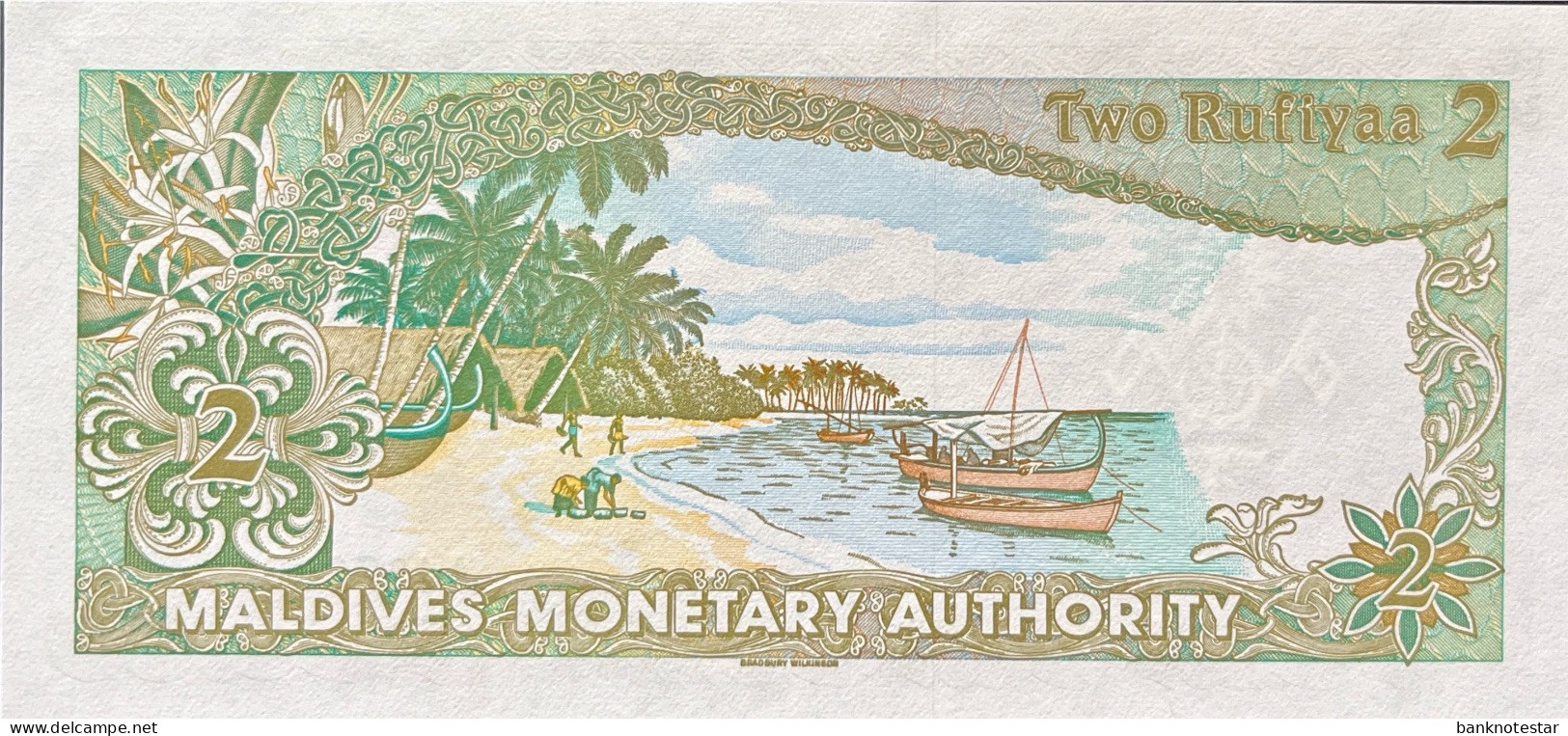 Maldives 2 Rufiyaa, P-9 (7.10.1983) - UNC - Maldivas