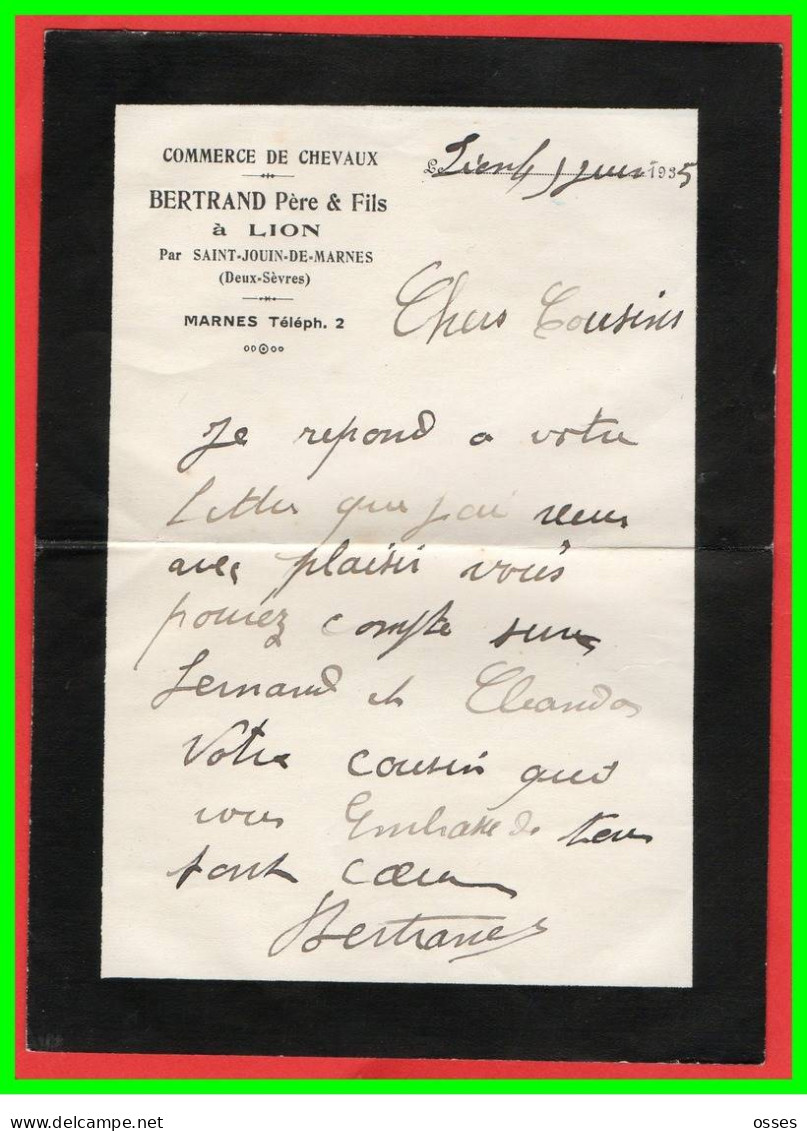 Lettre De Lion Par Saint - Jouin - De - Marnes (rectos Versos) - Saint Jouin De Marnes