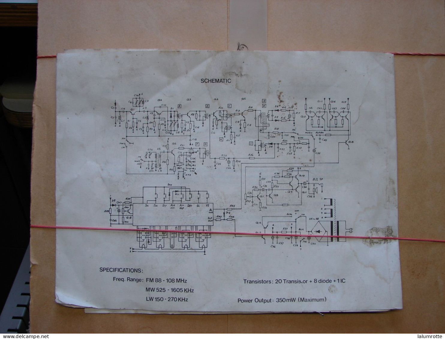 Lot. 2004. Plan D'une Radio. Ultraline CR-802 - Libros Y Esbozos